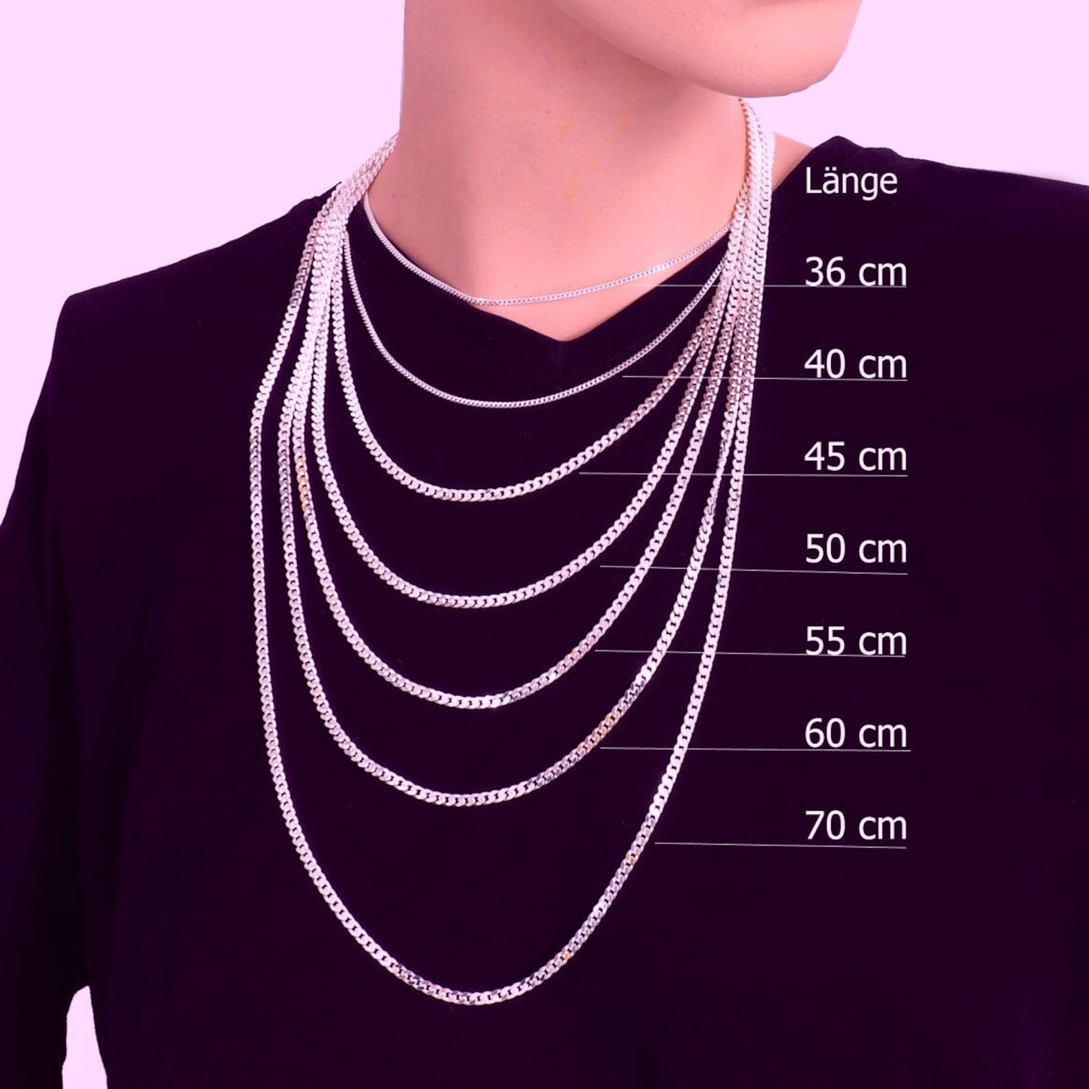 Sterling Silver Chains Snake Chain / Curb Chain / Singapore Etsy