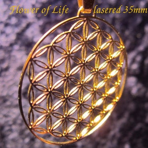 Flower of Life Jewelry pendant / earrings lasercut Sacred Geometry fine GOLD SILVER gifts Laser~cut 35 mm