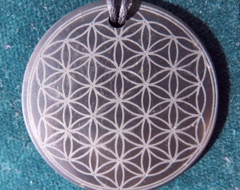 authentic SHUNGITE pendants Flower of Life, Tree of Life, YinYang, Donut