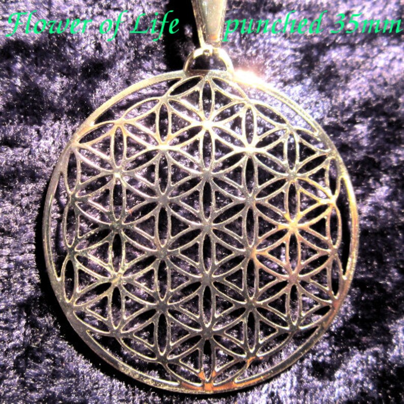 Flower of Life Jewelry pendant / earrings lasercut Sacred Geometry fine GOLD SILVER gifts image 9