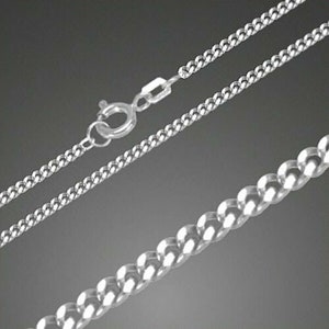 Sterling Silver Chains: Singapore chain / Snake chain / Curb chain, 925 Silver fine necklace 14 16 18 20 22 24 inches 36 40 45 50 55 60 cm image 8