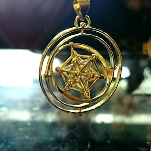 Metatrons Cube 3D Spinner pendant Sacred Geometry Jewelry image 7