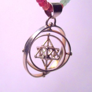 Tantric Star 3D-SPIN pendant or Earrings, 3D Sacred Geometry Jewelry 925 Sterling Silver
