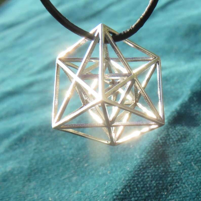 Metatrons Cube 3D Sacred Geometry Designer Jewelry 925 Etsy