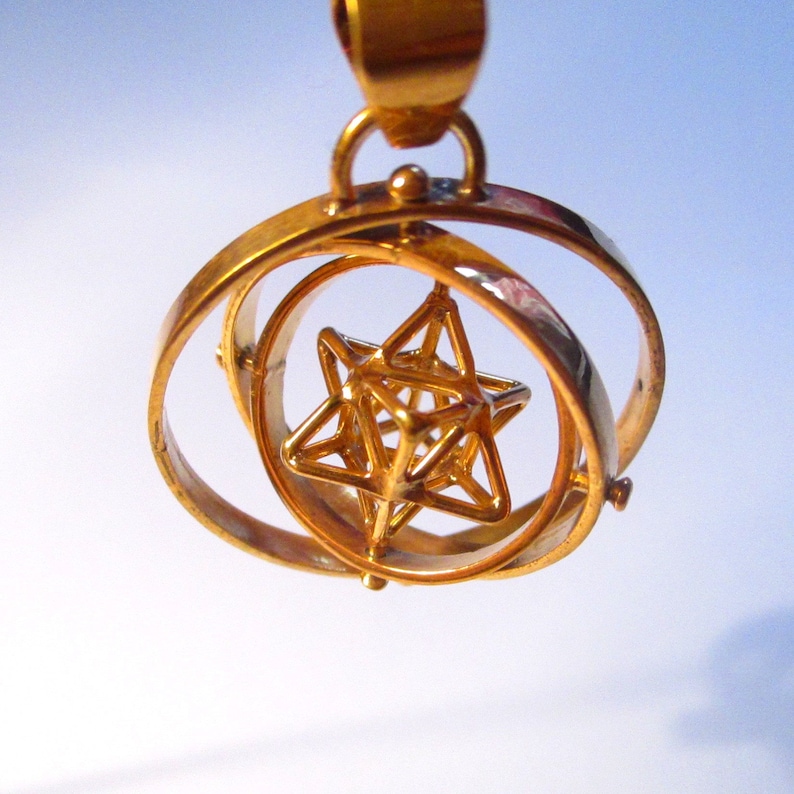 Tantric Star 3D-SPIN pendant or Earrings, 3D Sacred Geometry Jewelry image 5