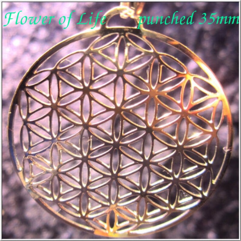 Flower of Life Jewelry pendant / earrings lasercut Sacred Geometry fine GOLD SILVER gifts image 8