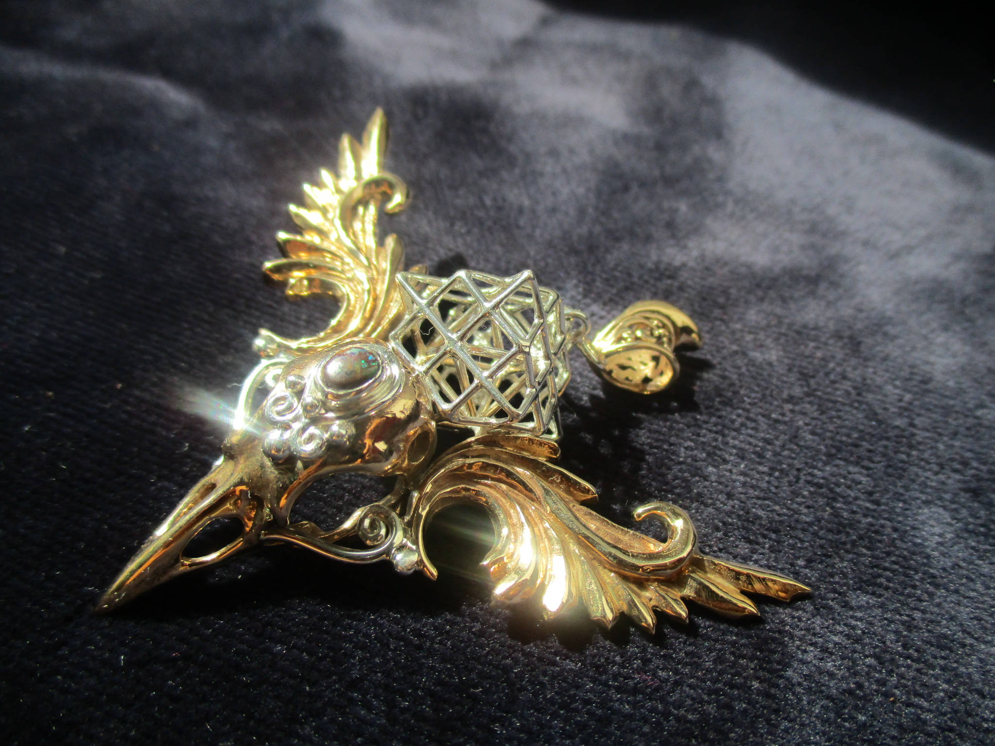 Cosmic Bird pendants ※ sexy Goddess Amulet, Sacred Geometry 3D Statement Jewelry