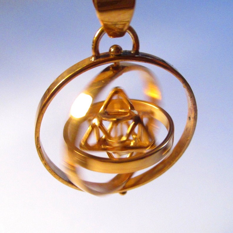Tantric Star 3D-SPIN pendant or Earrings, 3D Sacred Geometry Jewelry image 4