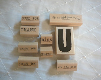 Rubber Stamps, Preowned Rubber Stamps, Wood Stamps, Crafting, Paper Crafts, Stamp Blocks