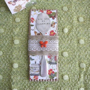 Vintage Silver Plant Stake, Gift Giving, Silver Spoon, Garden Stake