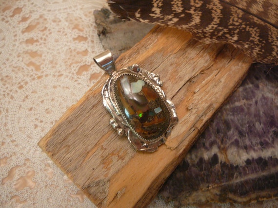 Vintage Gemstone Pendant, Necklace, Natural Gemst… - image 4