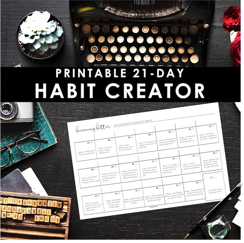 Printable Habit Creator 21 day Calendar Tracker W Etsy printable-habit-creator-21-day-calendar-tracker-w-etsy
