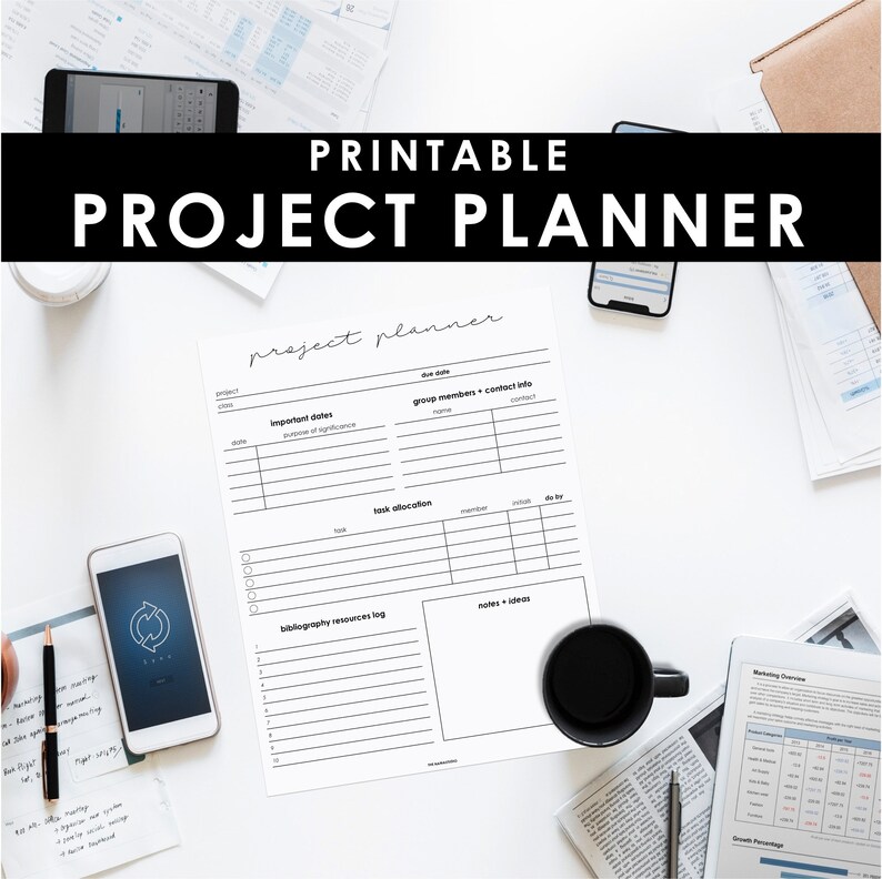 Project Planner Group Accountability Personal or Work Etsy