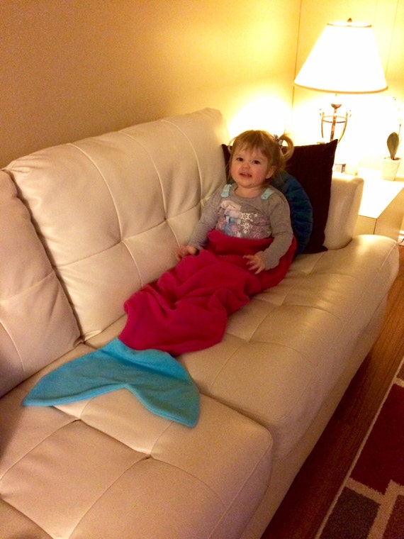 Items similar to Fleece Mermaid Tail Blanket Bag on Etsy