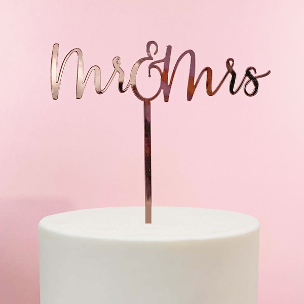 Mr & Mrs Cake Topper