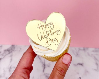 Happy Valentines Day Cupcake Toppers