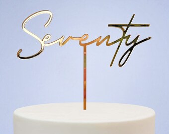 Seventy Cake Topper