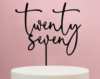 27th Birthday Cake Topper