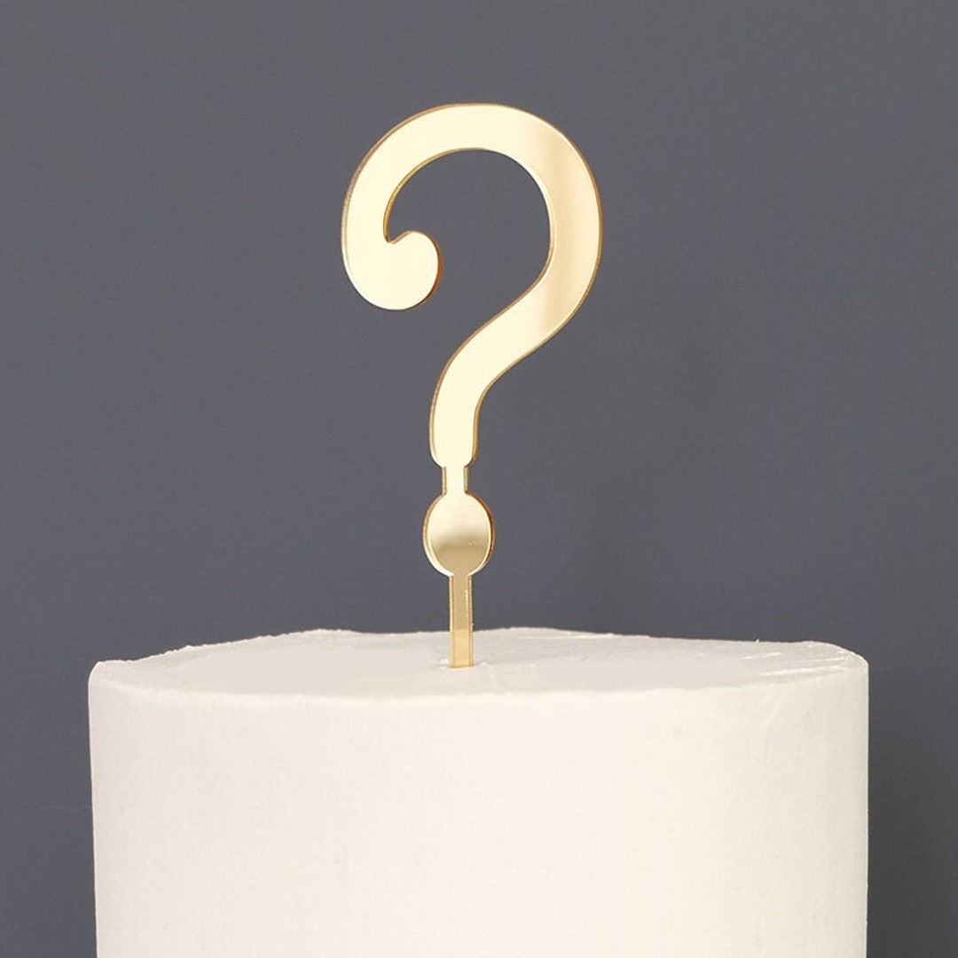 Question Mark Cake Topper Etsy