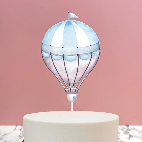 Hot Air Balloon Acrylic Cake Topper