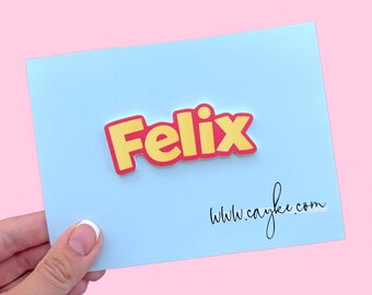 Printed Acrylic Single Name/Word Cake Charm Decoration