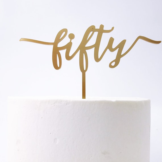 fifty 50th birthday cake