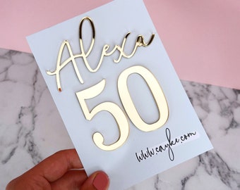 Name And Age Cake Decoration Charms | Personalised | Various Colours