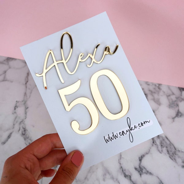 Name And Age Cake Decoration Charms | Personalised | Various Colours