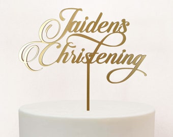 Personalised Christening Cake Topper