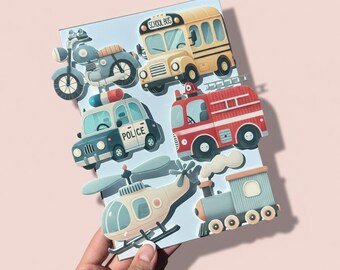 Acrylic Transport/Vehicle Themed Cake Charm Set | Various Colours