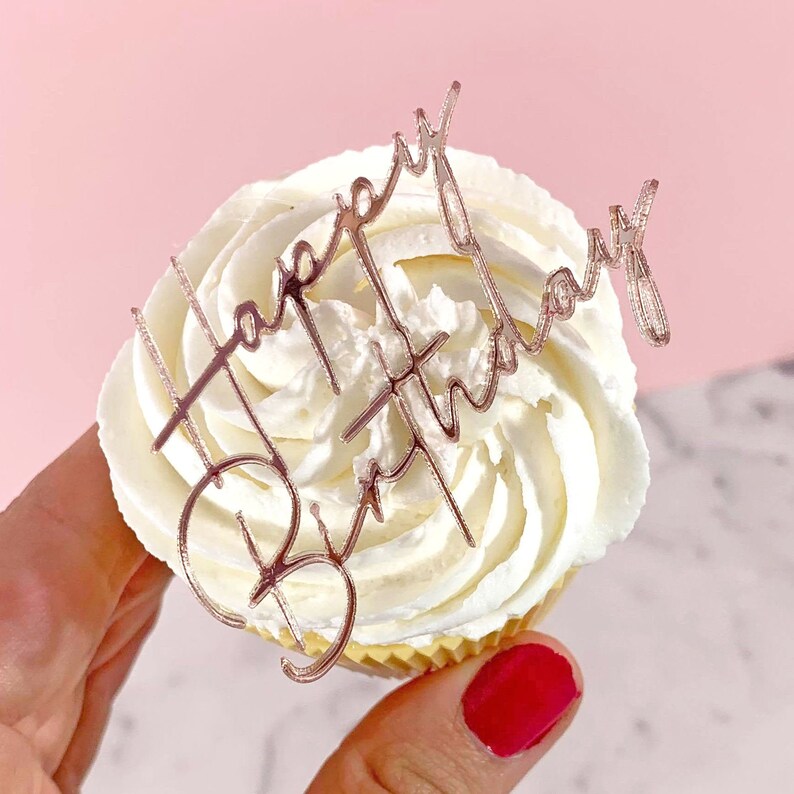Happy Birthday Cupcake Toppers Etsy