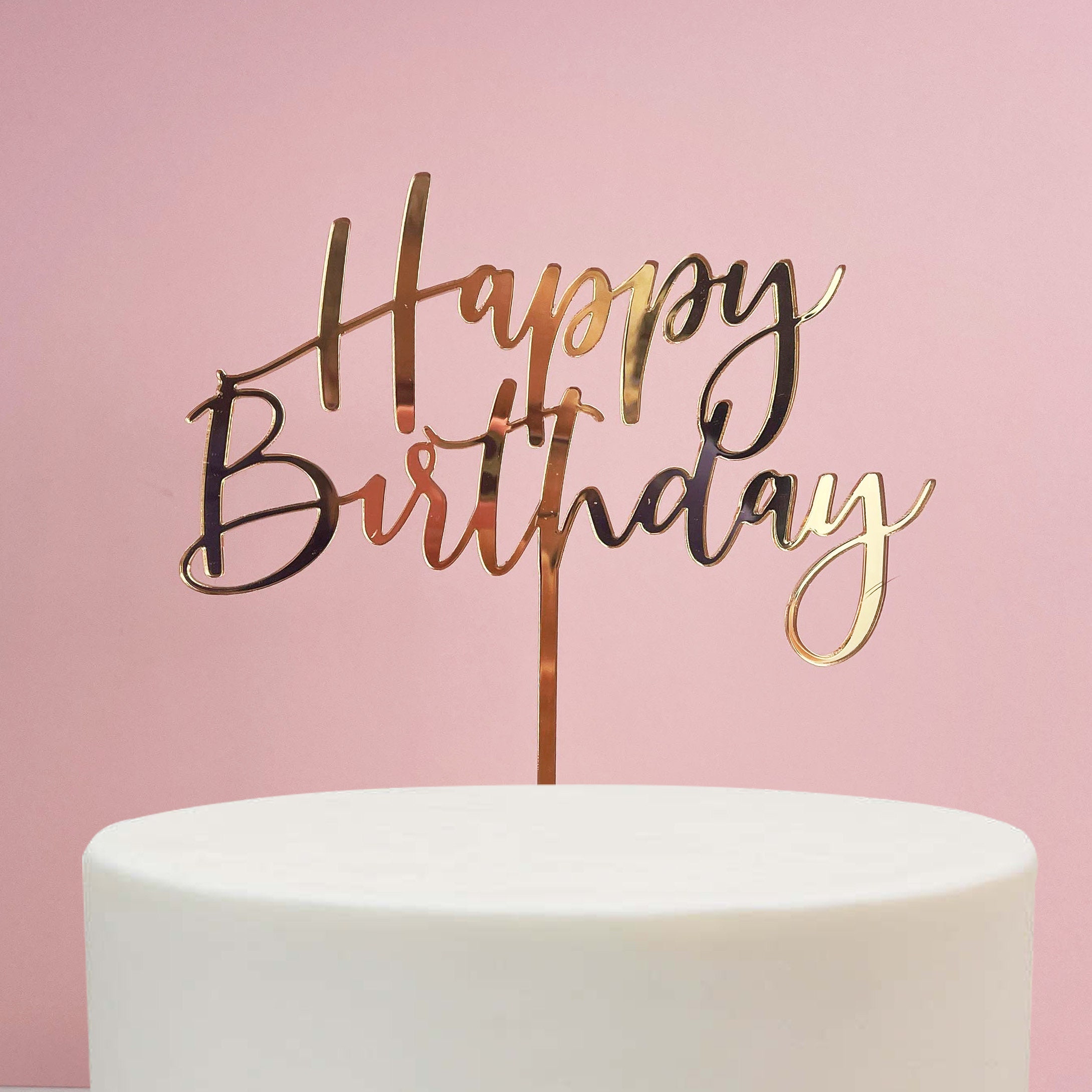 Cake Topper Happy Birthday 21 ans, Decoration Gateau Anniversaire Or, 21th  Cake Topper, Decor Gateau Coeurs Étoiles pour Fête Anniversaire Fille