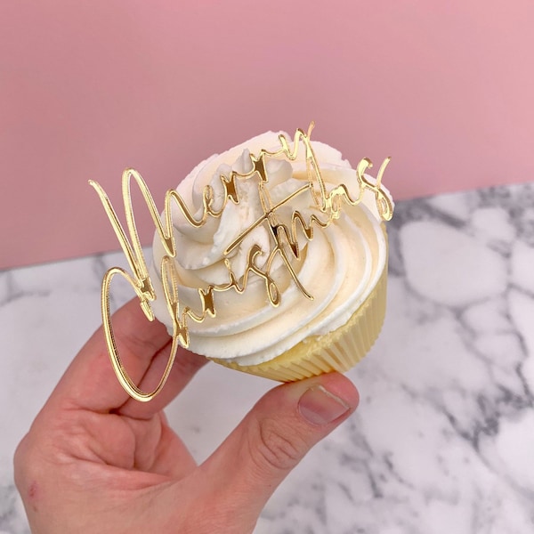 Merry Christmas Cupcake Toppers
