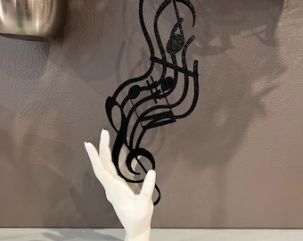 STL Harmonious Touch: A Symphony in Sculpture - Musical Hand Art - Music Notes - Music Gift -No AMS - Commercial License (DIGITAL File Only)