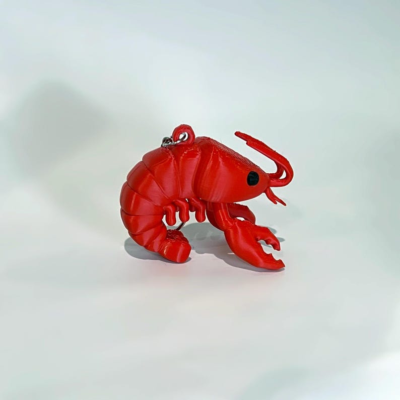 Lobster / Crawfish Keychain STL – Cute Crayfish 3D Print Figure – Printable Keychain or Figurine – No AMS – Commercial License image 6