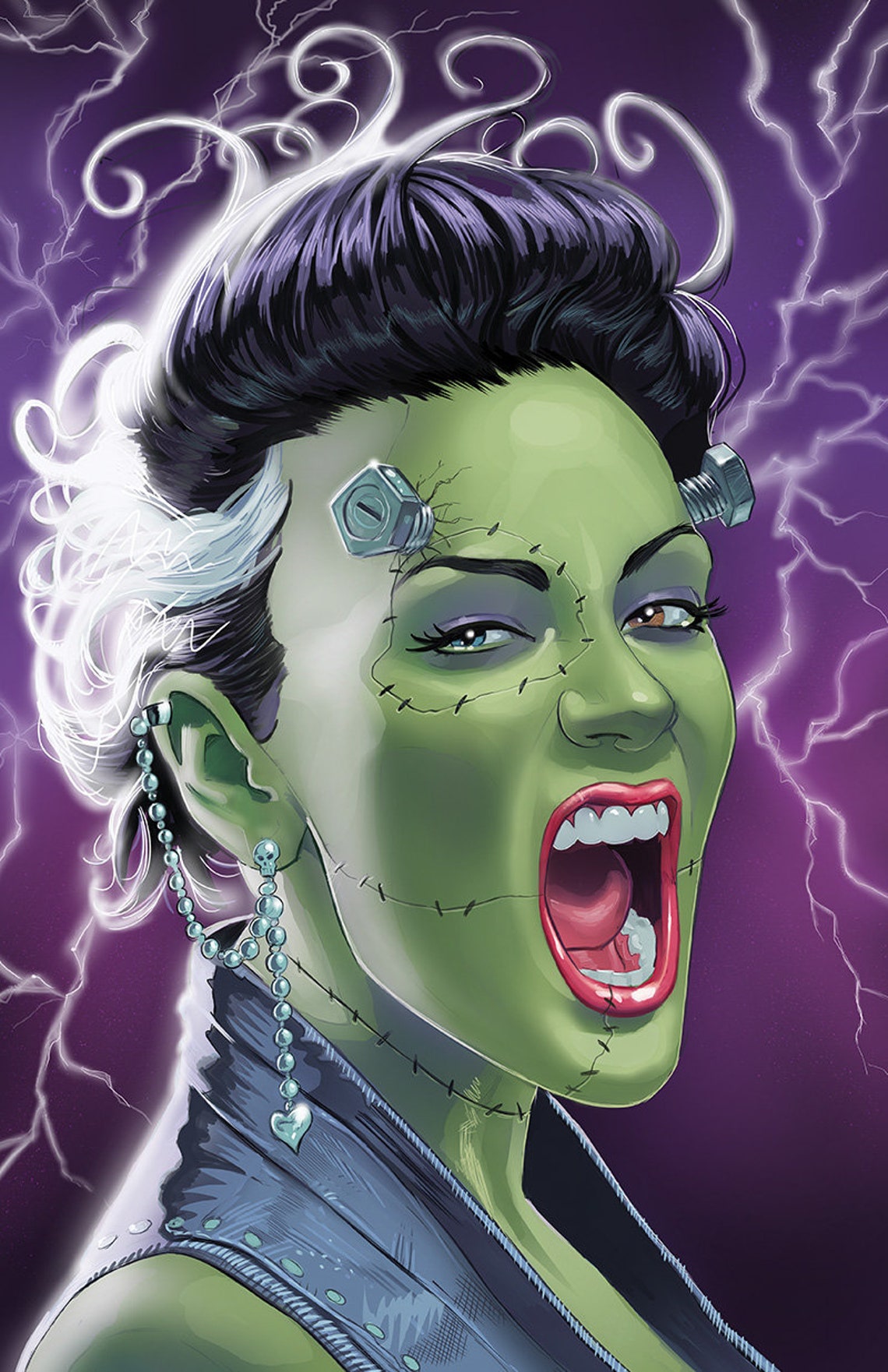 Punk Rock Bride of Frankenstein Etsy