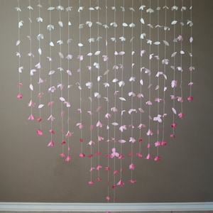 Guirlande de fleurs en papier - Rose dégradé