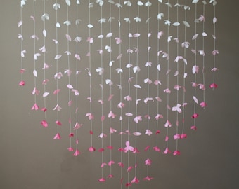 Paper Flower Garland- Pink Ombre