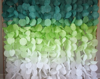 Jungle and Lime Green Ombre Backdrop | Party & Photo Decor