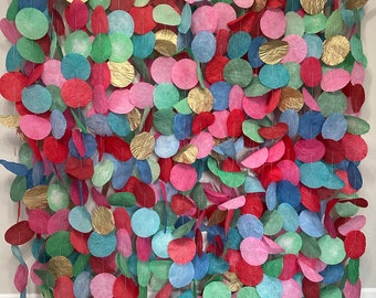 Holiday Cheer Original Paper Circle Garland Backdrop