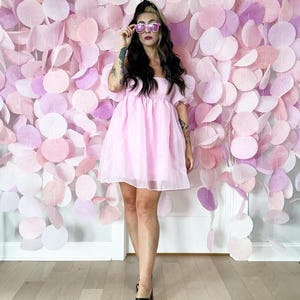 Pastellpapierkreis-Girlanden-Hintergrund, benutzerdefinierte Ereignis-Dekor, DIY-Fotobooth, Brautparty, Frühlings-Thema-Anzeige