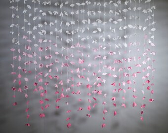 Paper Flower Garland: Pink Ombre