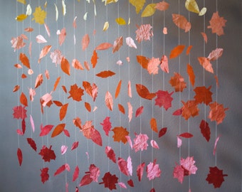 Fall Leaf Garland Display