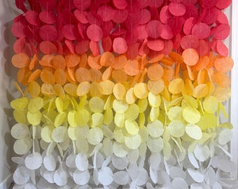 Red, Orange & Yellow Ombre Backdrop | Party and Photo Decor