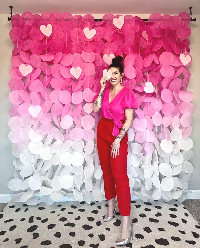 Hot Pink Ombre Backdrop | Party & Photo Decor - Etsy