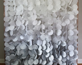Silver Ombré Paper Circle Garland Backdrop