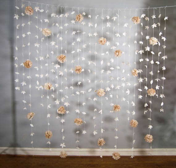 paper flower puff garland backdrop etsy paper flower garland backdrop