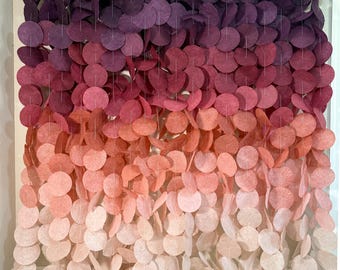 Moody Fall Wedding Backdrop | Plum Terracotta Ombre Party Decor