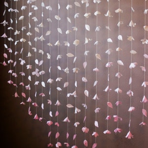 Paper Flower Garland- White, Cream & Blush Ombre