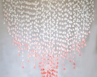 Cone Garland Backdrop: Coral Ombre